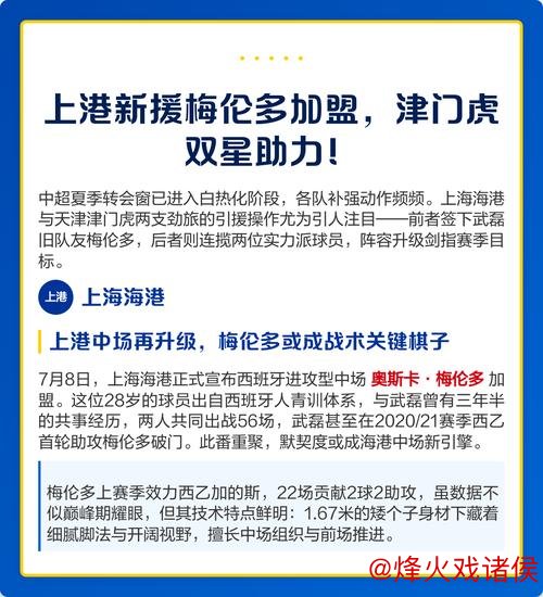 海港引进梅伦多力争下半程逆袭 新援加剧外援竞争 海港引进梅伦多力争下半程逆袭 新援加剧外援竞争