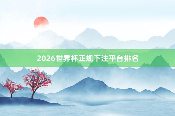 2026世界杯正规下注平台排名
