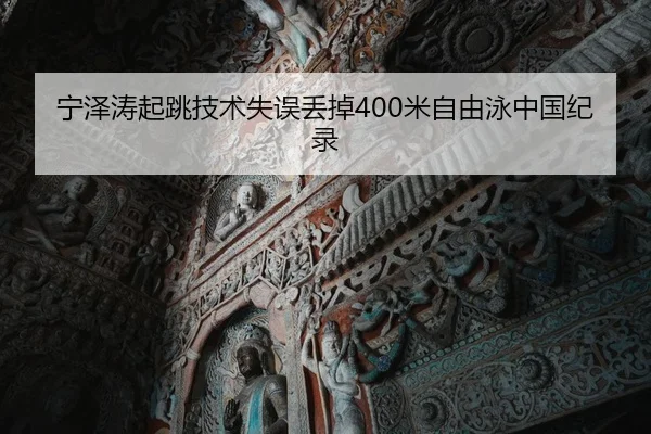 宁泽涛起跳技术失误丢掉400米自由泳中国纪录